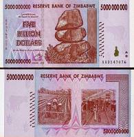 *5 miliárd Dolárov Zimbabwe 2008, P84 UNC - Kliknutím na obrázok zatvorte -